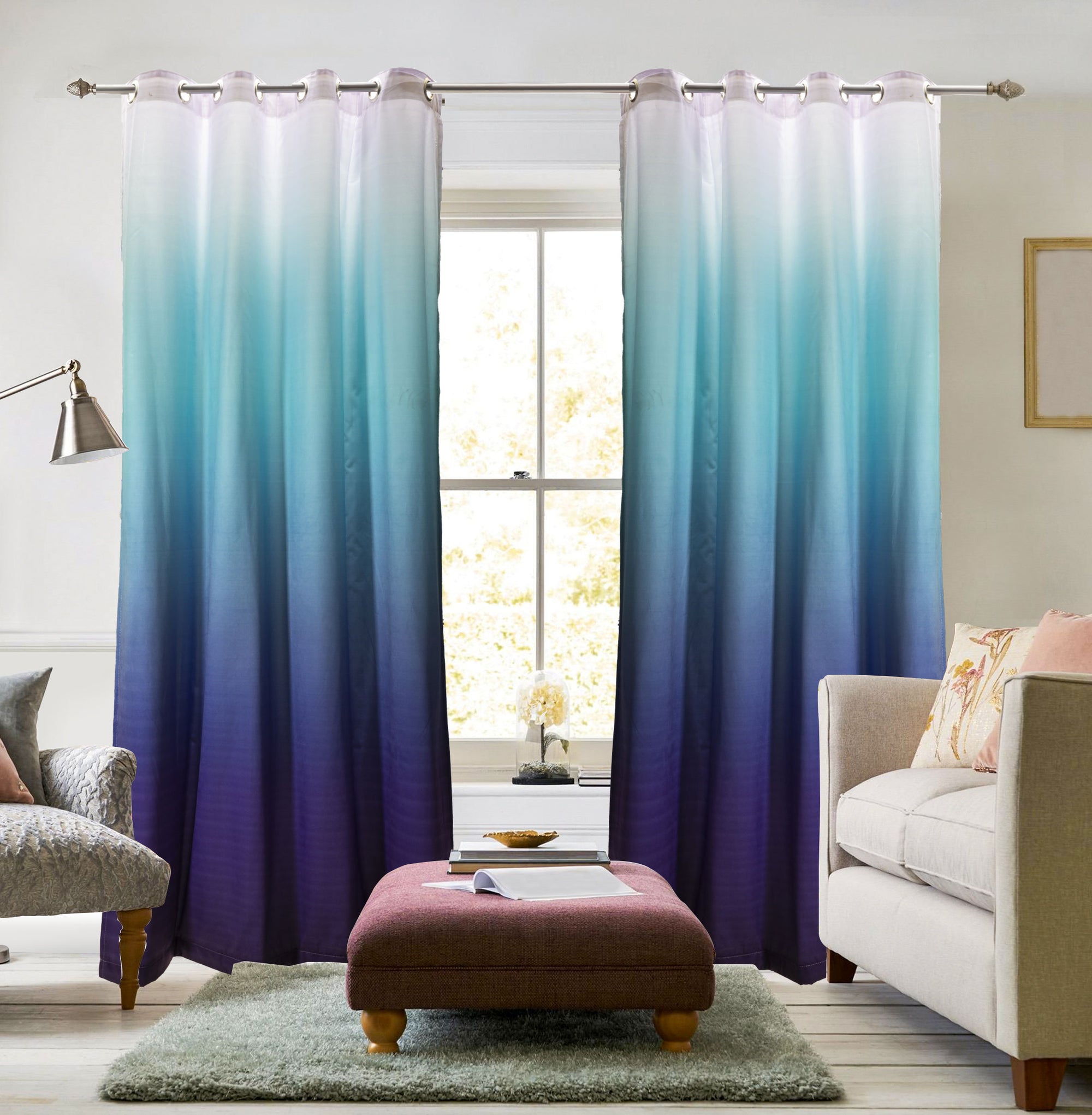 Printed Luxury Design& Curtain styles Ready Made Velvet Curtains 94 x 54 inch