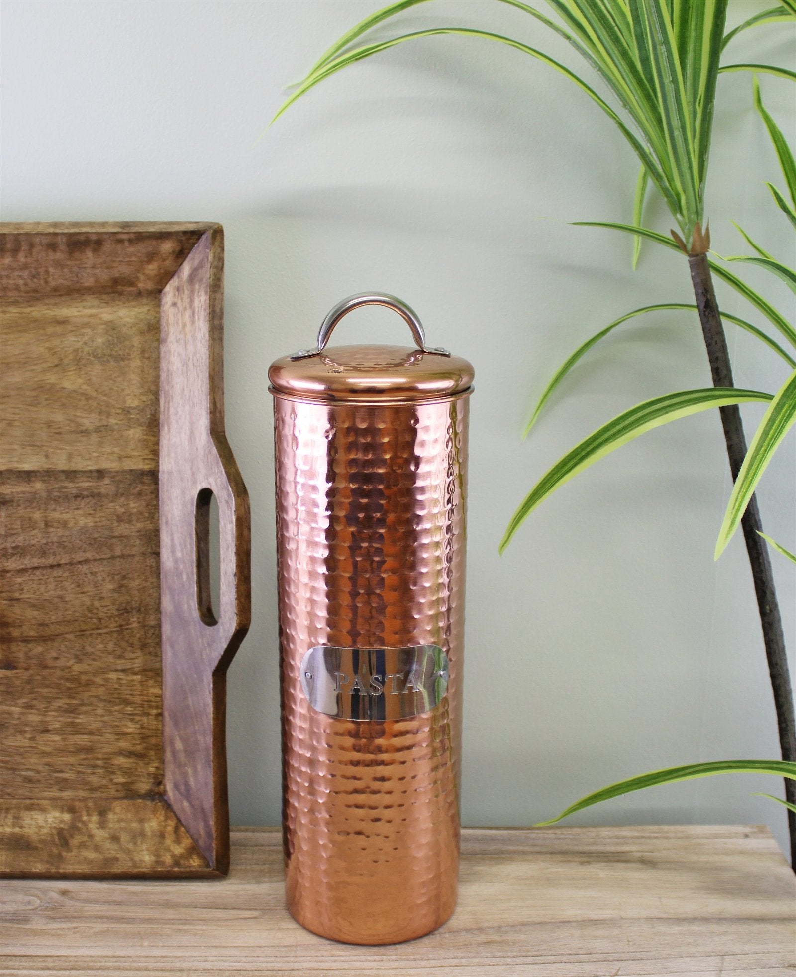 Hammered Copper Pasta Tin, 30x10cm