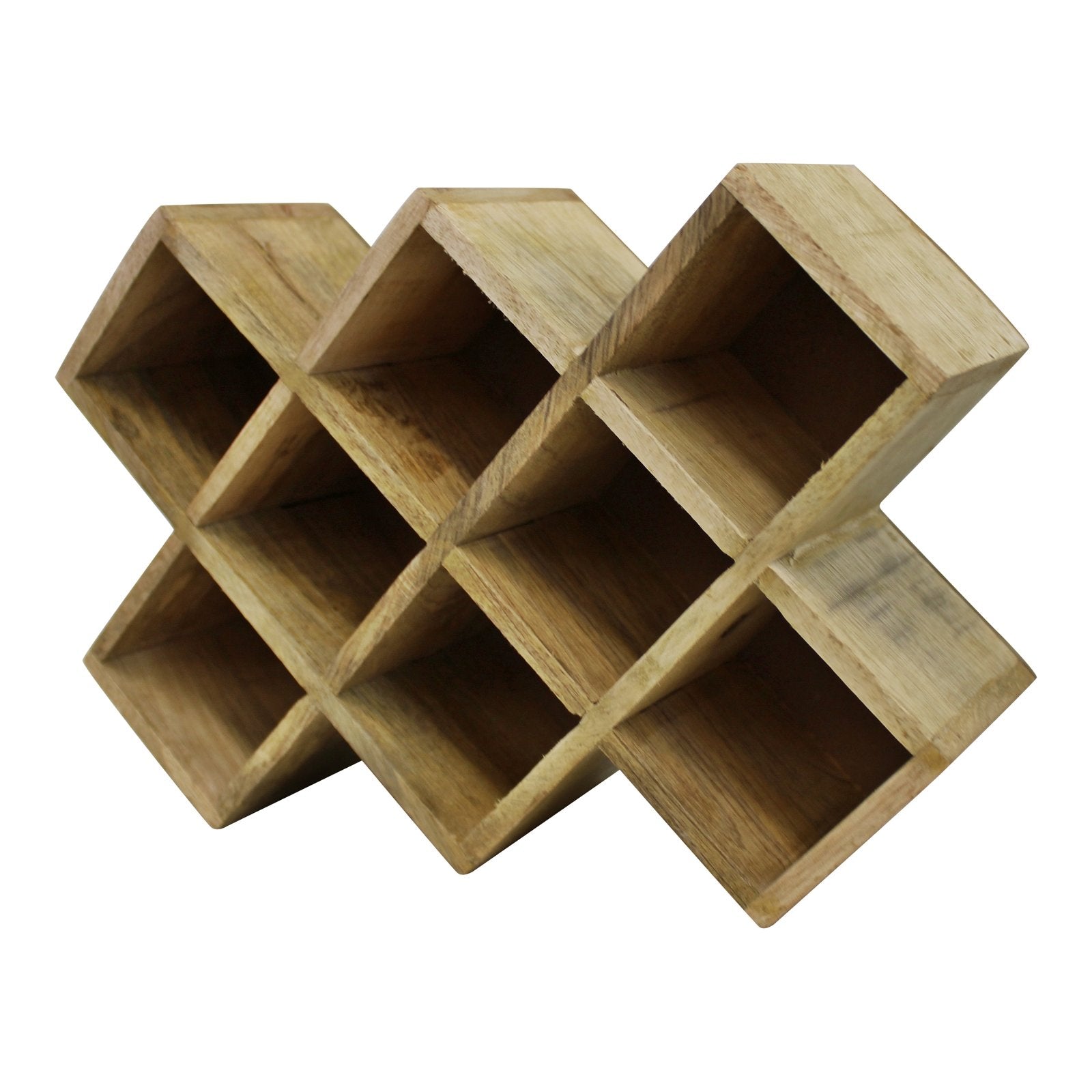 Freestanding Wooden Spice Rack, holds 8 bottles