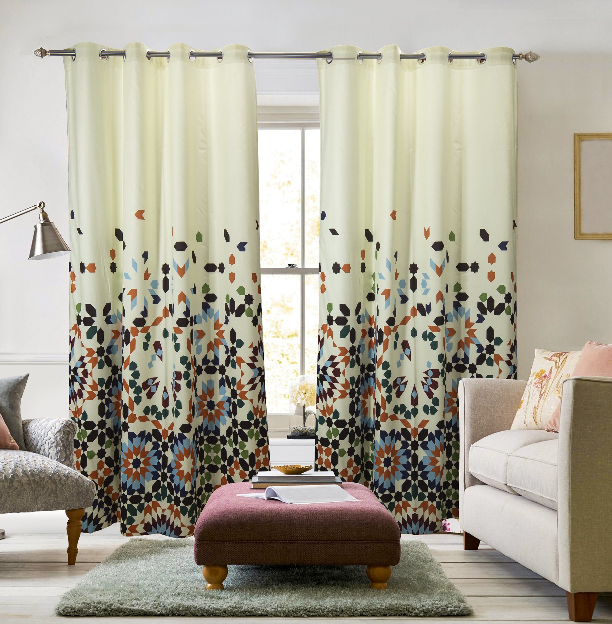 Printed Luxury Design& Curtain styles Ready Made Velvet Curtains