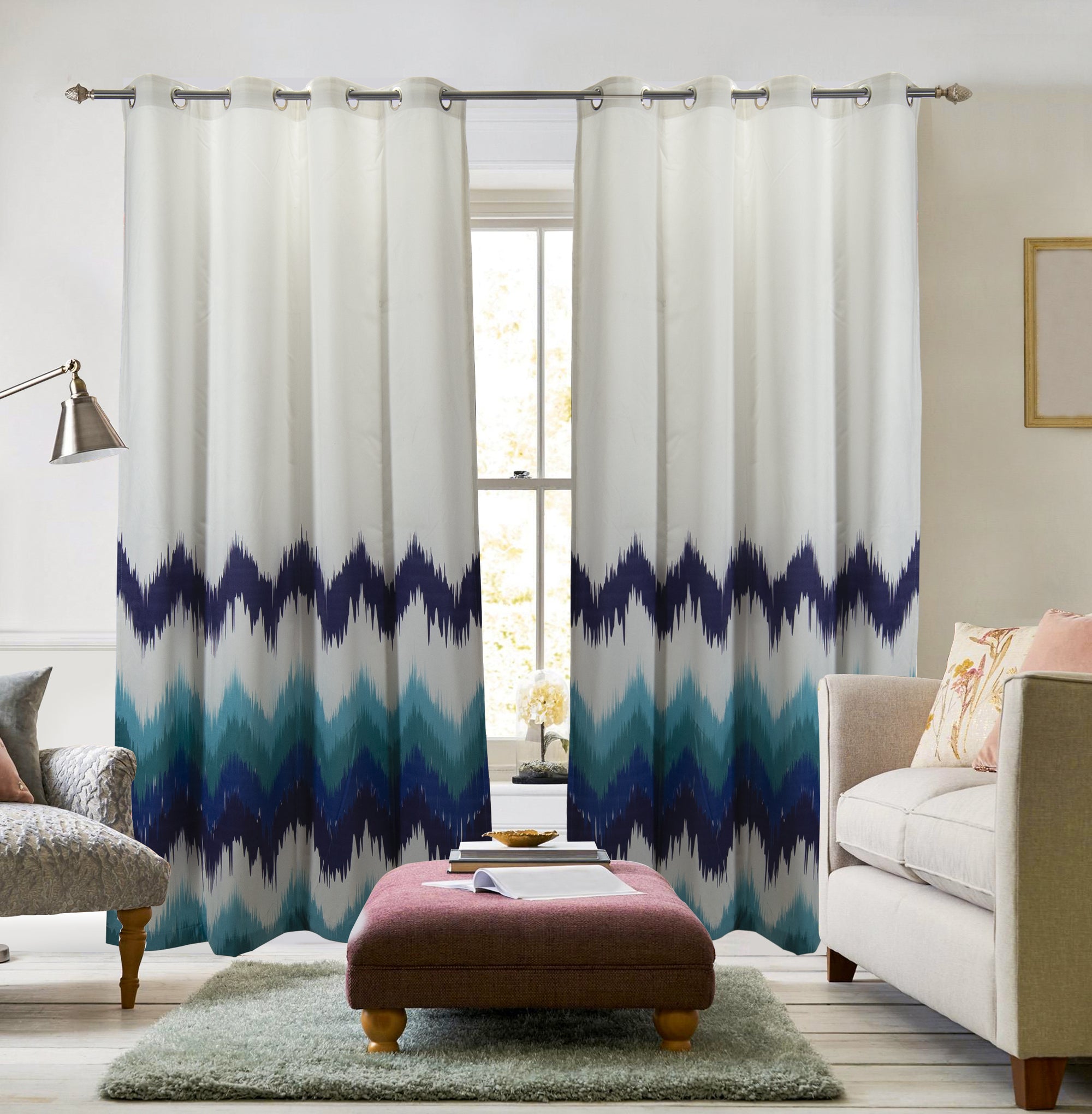 Printed Luxury Design& Curtain styles Ready Made Velvet Curtains